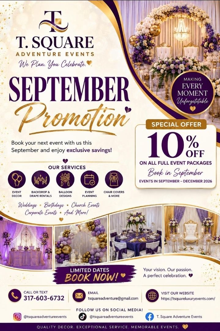 T. Square Adventure Events September promotion offering 10% off full event packages