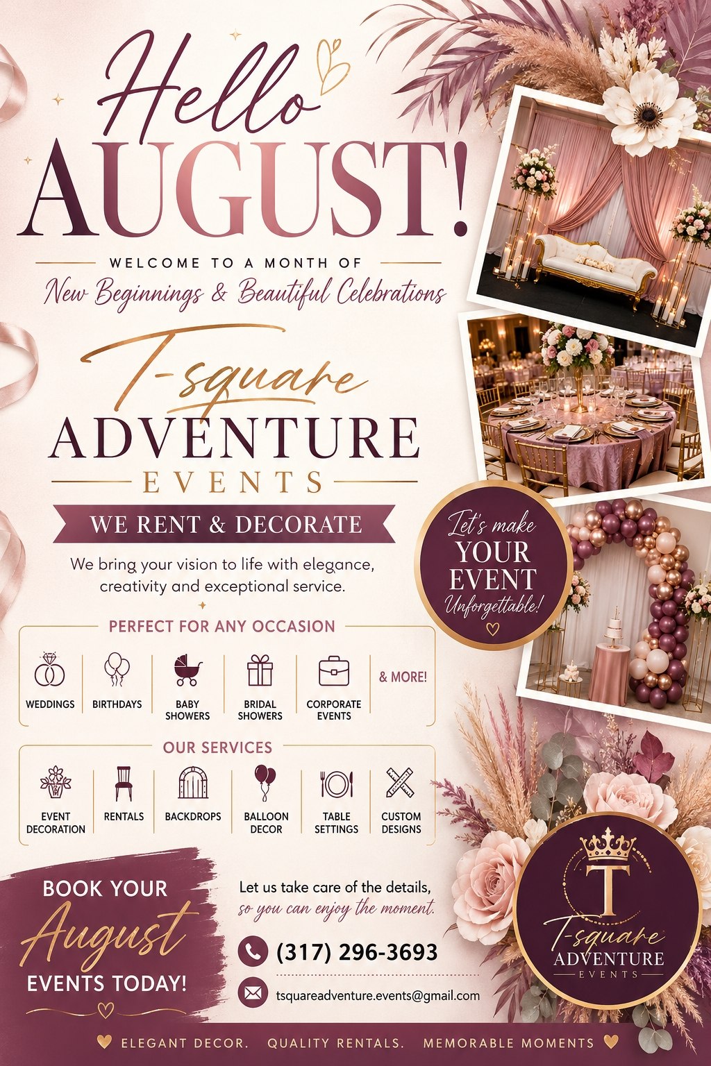 TSquare Monthly Event Specials
